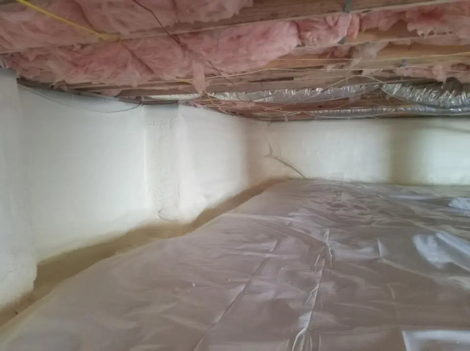 Crawl space encapsulation with closed-cell spray foam for Spray Foam Roofing in Dallas